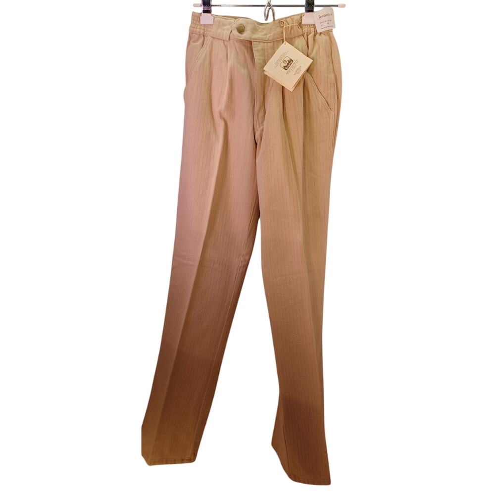 VTG Terramar NWT Women's Tan Corduroy Pants Size 6 Long Straight Leg High Rise